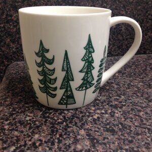 Starbucks Coffee Cup Mug Christmas Trees 2015 Holiday Pine Trees Evergreens